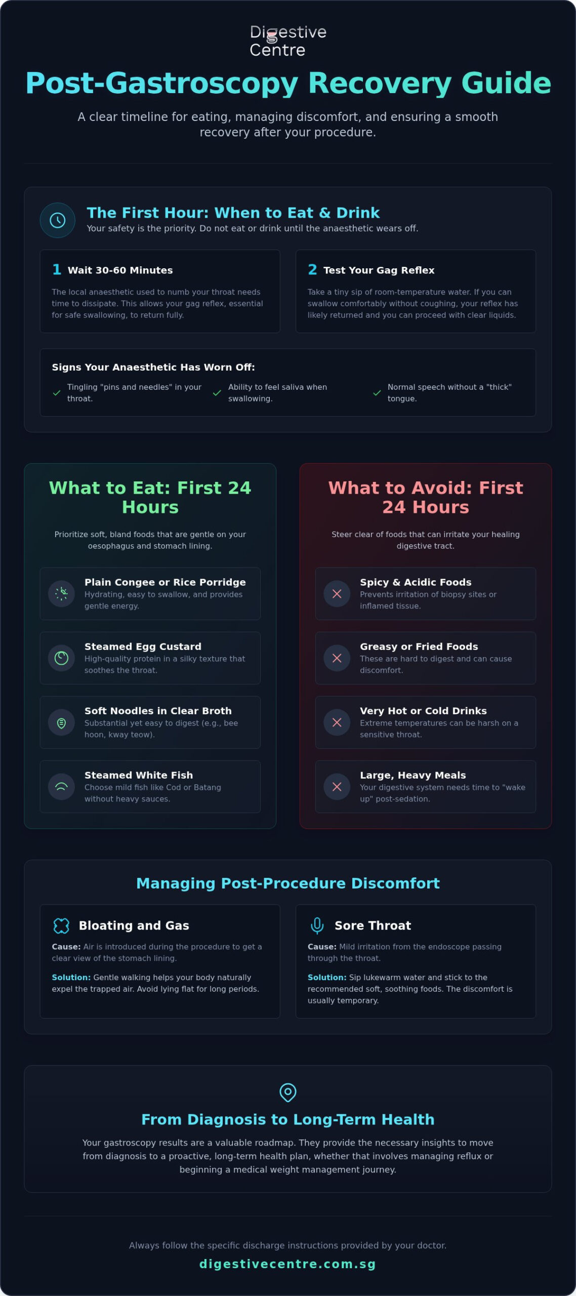 What to Eat After a Gastroscopy in Singapore: A Complete Recovery and Diet Guide